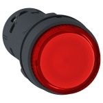 Schneider Electric Моноблочная кнопка с подсветкой, пластик, красный, Ø22, встроенный светодиод, пружинный возврат, 230…240 V AC, 1 НО (арт. XB7NW34M1) в Челябинске фото